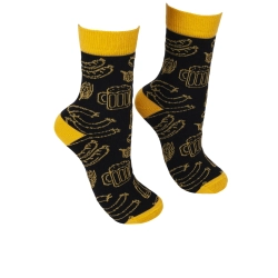 BENNON BENNONKY BEER SOCKS BLACK/YELLOW