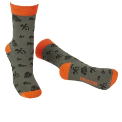 BENNON BENNONKY TREK SOCKS GREEN/ORANGE